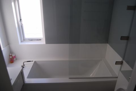 HI-MACS Alpine White Bath Surround & Wall Panelling