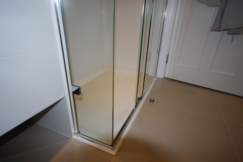 Neat Join from Shower Tray to Tiled Floor