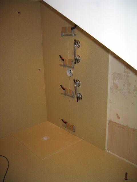 wall panels fitted in wet room