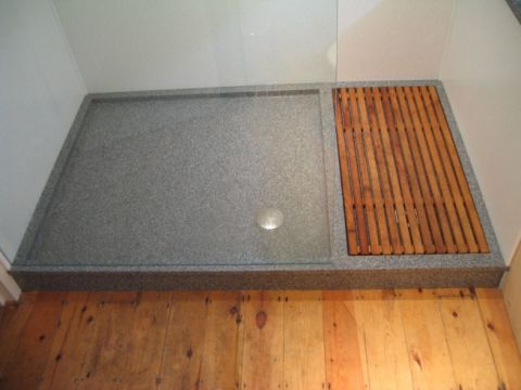 Bespoke Coloured Shower Tray with Drying Area 