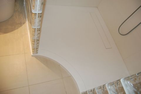 Curved Front to Bespoke Shower Tray