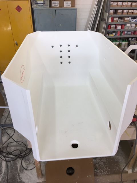 Custom Made Bath with Arm Rests and Water Jets