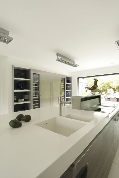Integrated Solid Surface 1.5 sink unit