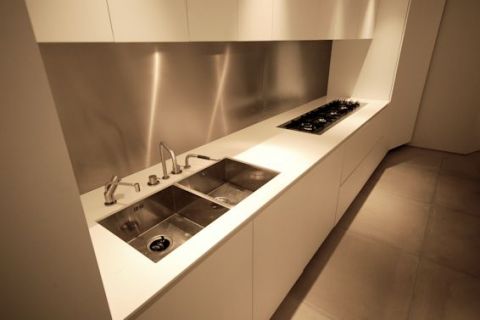 Double Stainless Steel Sink with Gas Hob