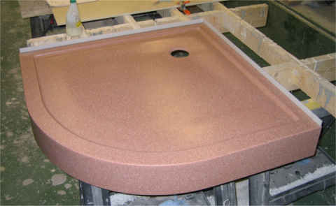 Curved Quadrant Coloured Shower Tray