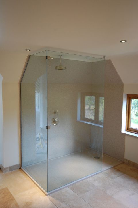 Large Bespoke Shower Tray with Wall Panels