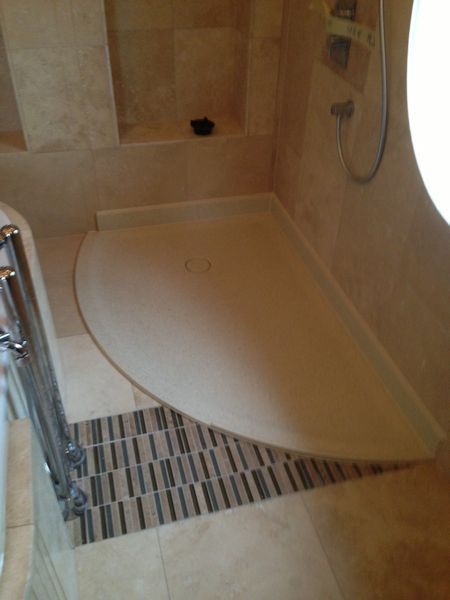 Custom Made Shower Tray with Curve