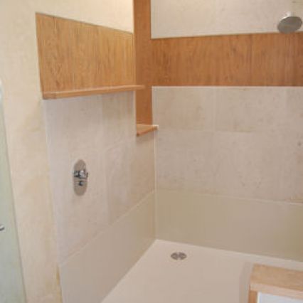 New solid surface shower area